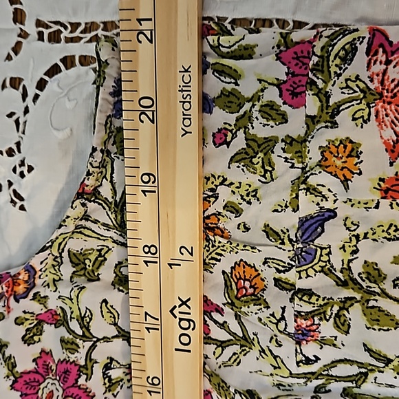 J. Jill Sleeveless Pleated Front Peplum Floral Print Blouse - Picture 9 of 11